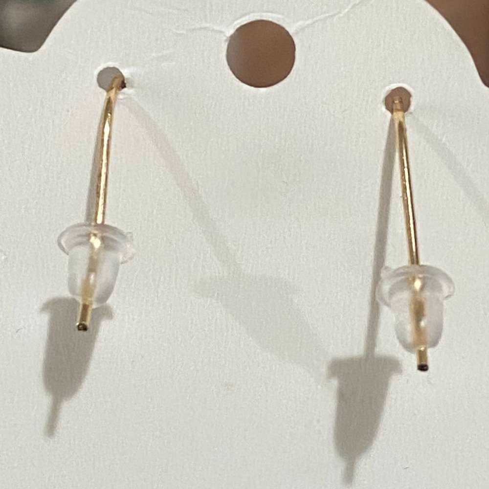 Gold/Tan Tassel Earrings - Picture 6 of 6